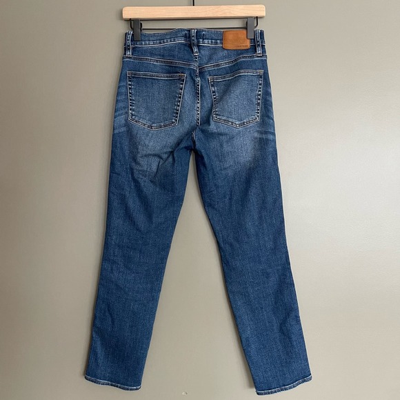 J. Crew Vintage Straight Jeans Medium Wash Blue Size 26 Distressed Comfortable - Picture 8 of 16